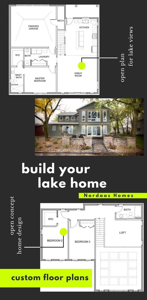 lake house plans  open concept floor plan floor plans traditional home exteriors lake