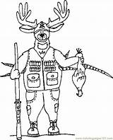 Deer Hunting Coloring Pages Printable Color Others Entertainment sketch template