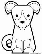 Sitting Puppy Coloring Dog Cute Cartoon Down Pages Printable Drawings Easy Info sketch template