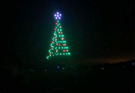 solvangs christmas drone show lights   sky  thousands news channel