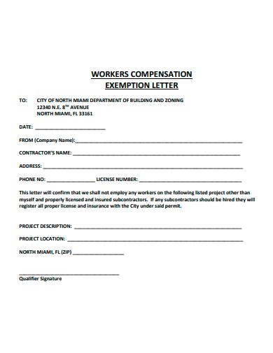 exemption letter samples   ms word