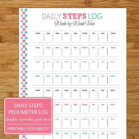 daily steps log pedometer step tracker exercise tracker