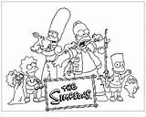 Simpsons Colorier Coloriages Famille Homer Animados Complet Marge Bukaninfo sketch template