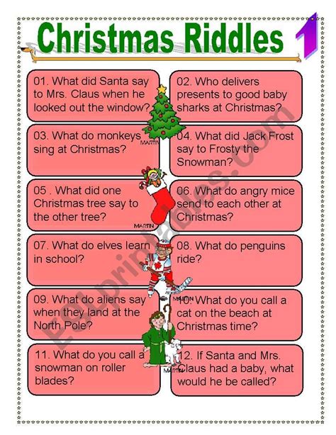 christmas riddles worksheet alphabetworksheetsfreecom