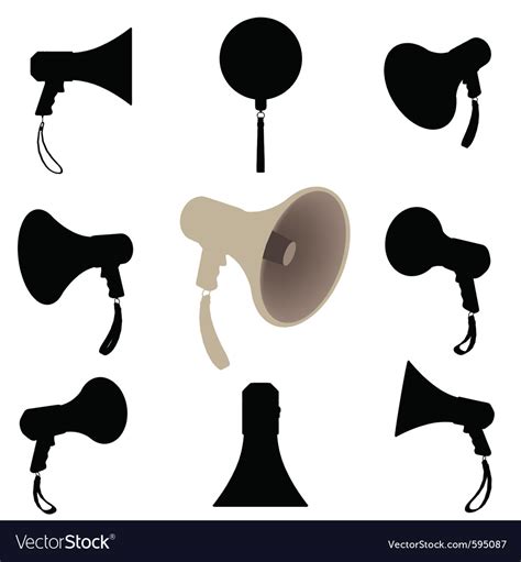 megaphone silhouette royalty  vector image