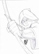 Sketch Archer Cloaked Springfield Humanoid Places sketch template