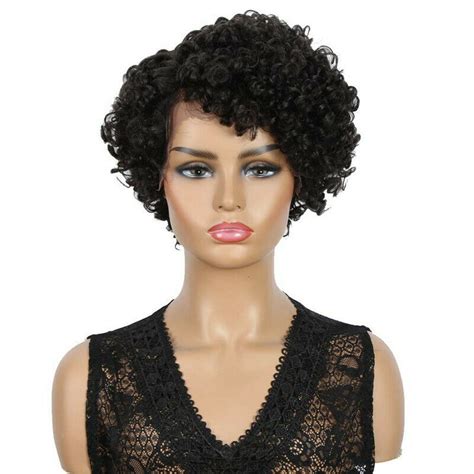curly wigs afro wigs  black women side part natural  synthetic ebay