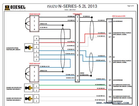 isuzu  series   model truck ecm wire diagram