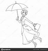 Poppins Umbrella Novel sketch template