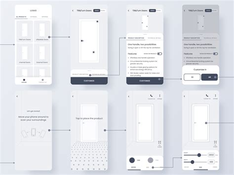 ar app wireframes  agnieszka gdula  setapp  dribbble