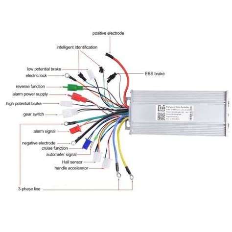 electric bicycle controller wiring diagram  motor controller vv  electric high brushless