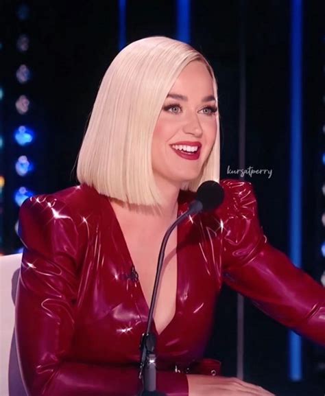 Katy Perry In Red Latex Dress At American Idol 13 Photos