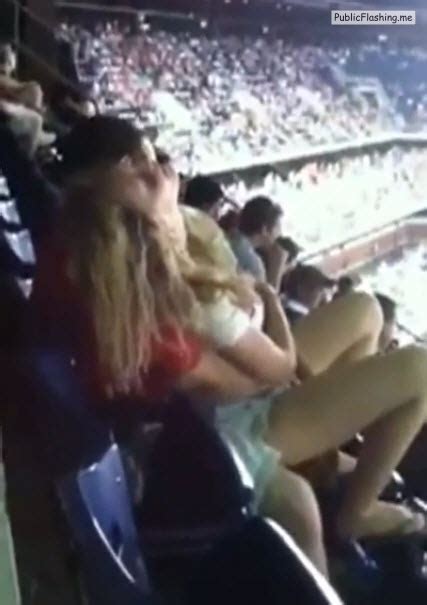touching pussy of gf on the stadium video