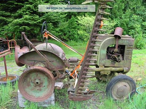 john deere  tractor  sickle mower antique vintage la jd rare