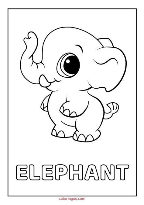 elephant  printable coloring drawing pages  kids elephant