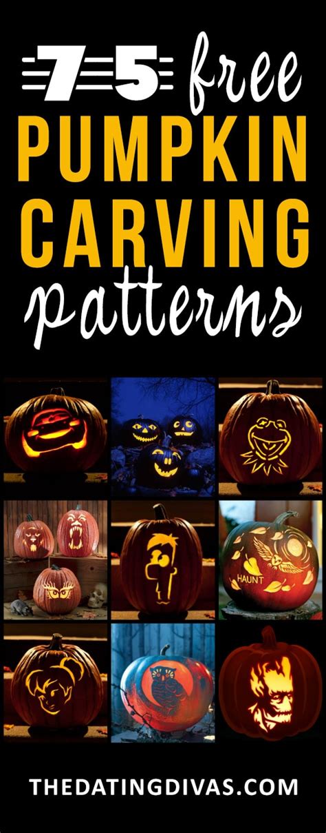 75 Free Pumpkin Carving Patterns From The Dating Divas
