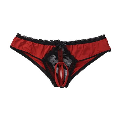 Men Sexy Open Crotch Briefs Erotic Thongs Panties Underwear Underpants