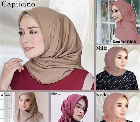 terbaru  warna jilbab bella square burgundy