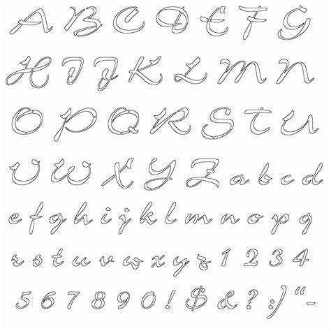 printable cursive letter stencils minimalist blank printable