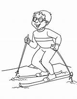 Ski Racer Coloring sketch template