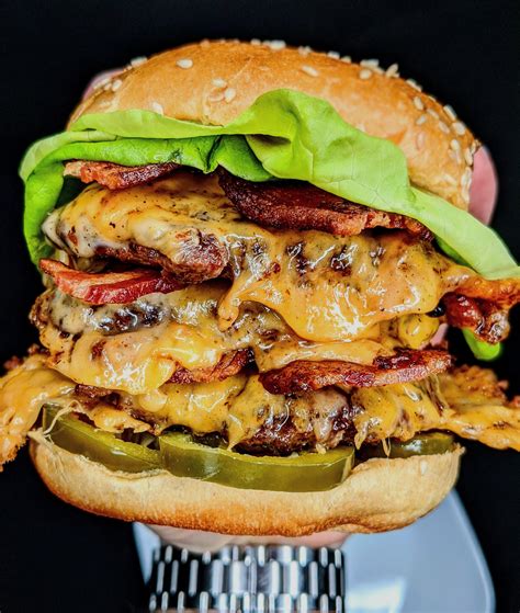 triple bacon cheeseburger rburgers