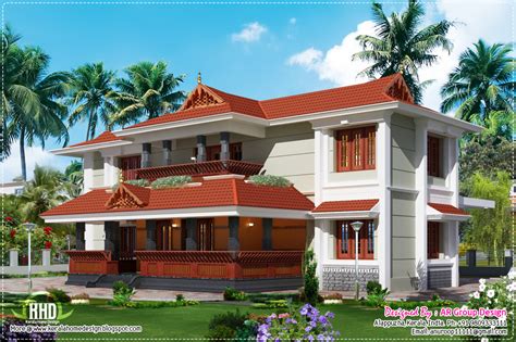 traditional style home design   sqfeet kerala home design  floor plans  houses