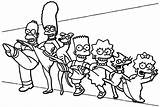Simpsons Desenhos Colorir Addams Cartoon Família sketch template