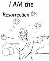 Risen Jesus Colouring sketch template