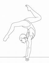 Gymnastics Coloring Pages Printable Gymnastic Kids Results sketch template