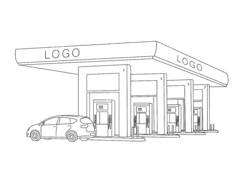 gas station coloring pages  printable coloring pages  kids