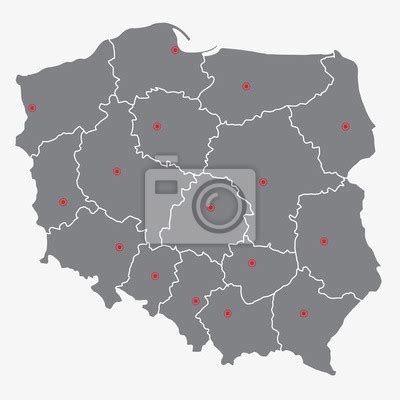 plakat podzial administracyjny polski wojewodztwa  polsce na wymiar