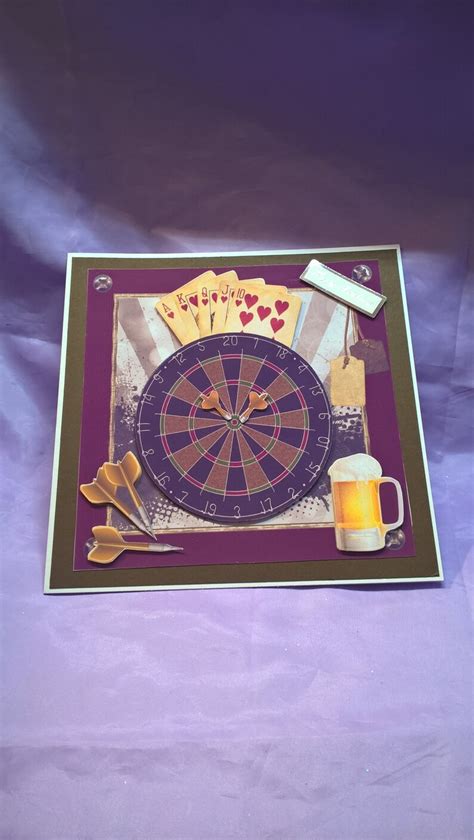 dart board birthday card  dartscards  beera  age etsy