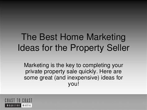 property marketing ideas  sellers