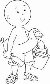 Caillou Coloring Pages Printable Swimming Beach Coloring4free Cartoons Go 1437 Categories Kids Coloringpages101 sketch template
