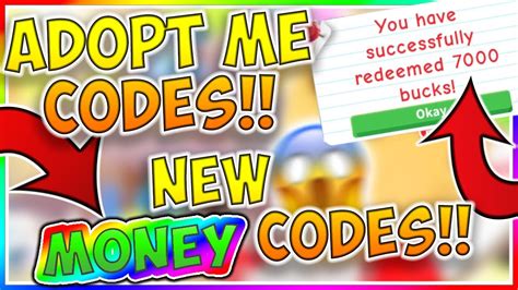 adopt  money codes      promo codes youtube