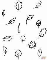 Coloring Leaves Pages Fall Printable Print Categories sketch template