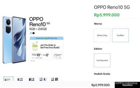 terbaru  spesifikasi  harga hp oppo reno    indonesia
