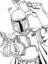 Boba Fett Coloring Pages Wars Star Getcolorings Color Boys Printable sketch template