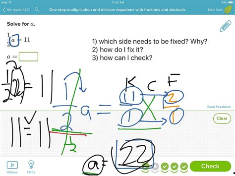 step equations  multiplication  division worksheet times
