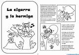 Hormiga Cigarra Lectura Fabulas Comprensiva Maestro Webdelmaestro Fábula Cuento Cigarras Hormigas Lectora Comprensión sketch template