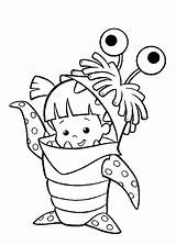 Monsters Inc Coloring Monster Pages Boo Mike Characters Disney Costume Her Printable Halloween Drawing Scary King Kids Wazowski Cliparts Colouring sketch template