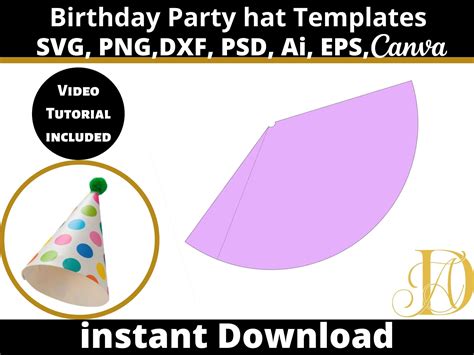party hat template birthday hat template cone hat paper etsy australia