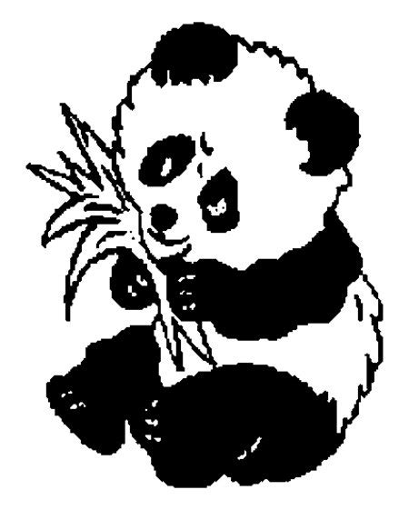 panda coloring pages clipart