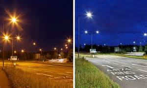 council unveils uks  led street lights daily mail