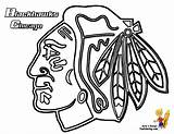 Hockey Coloring Nhl Logo Pages Blackhawks Chicago Teams Choose Board Print sketch template