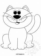 Cats Colouring Coloringpage Early sketch template