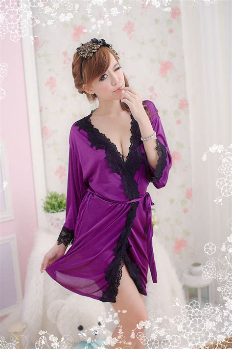 sexy women night bath robe dress lady lingerie sleepwear silk nightwear gown c20 ebay