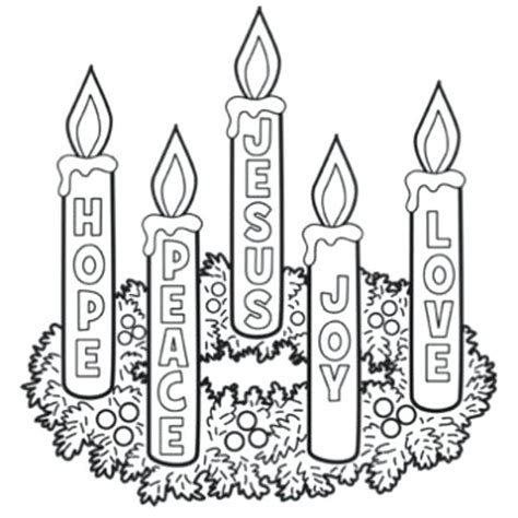 advent wreath coloring page  getcoloringscom  printable