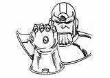 Thanos Coloring Pages Gauntlet Kids sketch template