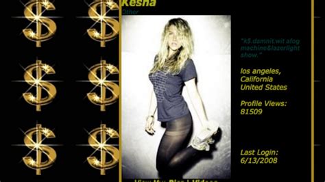 kesha s myspace profile from 2008 is better than dj khaled s snapchat